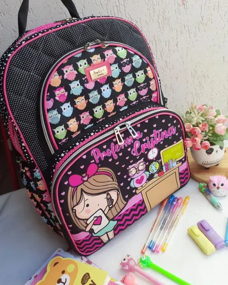 Mochila Tam. G Corujinha com Bolso para Notebook