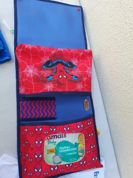 Porta Fraldas/ Porta Lenço/ Pomada Homem Aranha