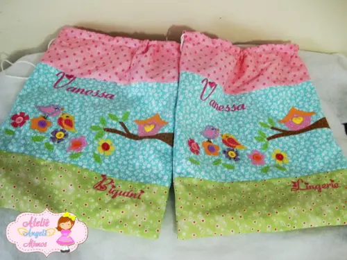 Porta Lingerie e biquíni love birds
