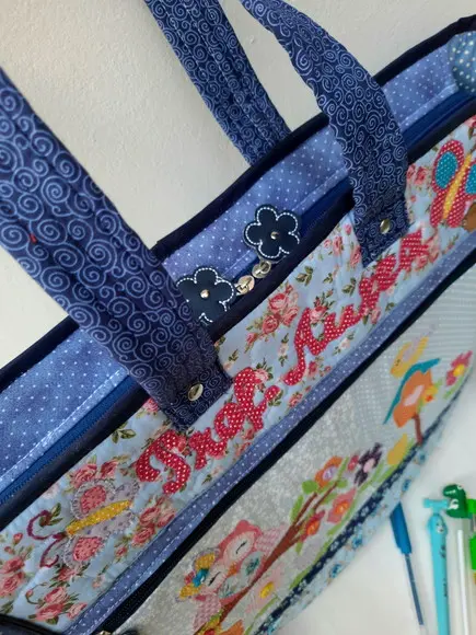 professor bolsa GG corujinha Azul