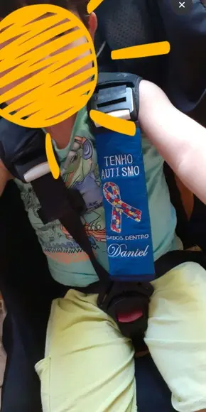 Protetor de Cinto Informativo Autismo + Chaveiro
