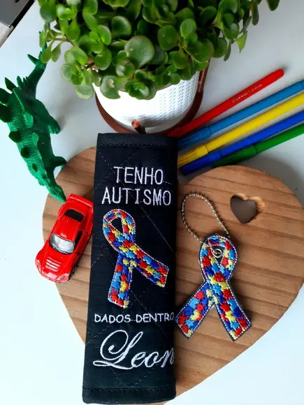 Protetor de Cinto Informativo Autismo + Chaveiro