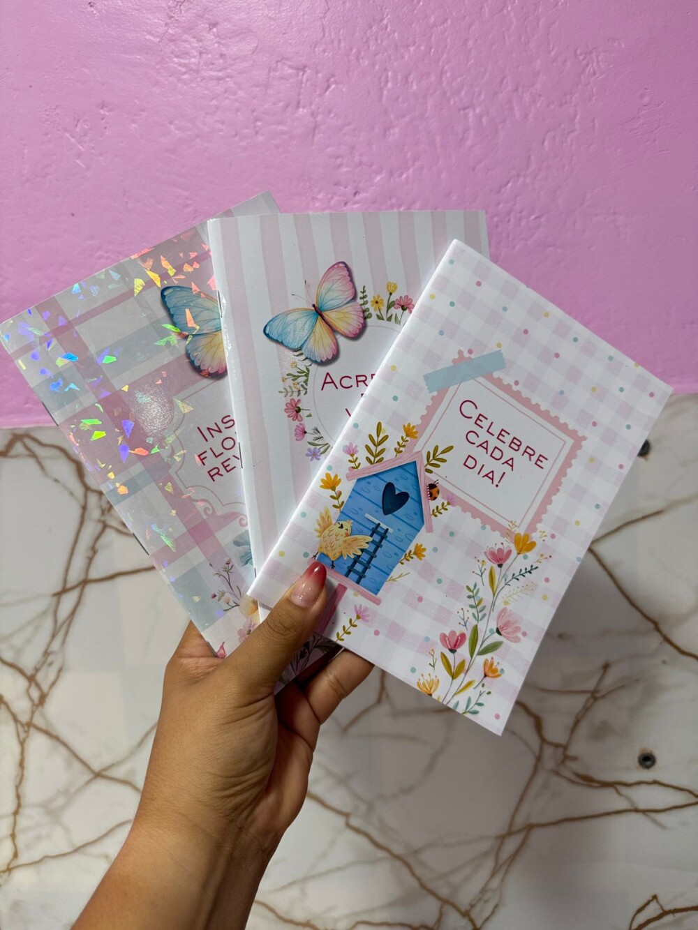 Kit 3 Cadernos Brochura A5 Capa Flexível 48 Folhas | Caderno Esc