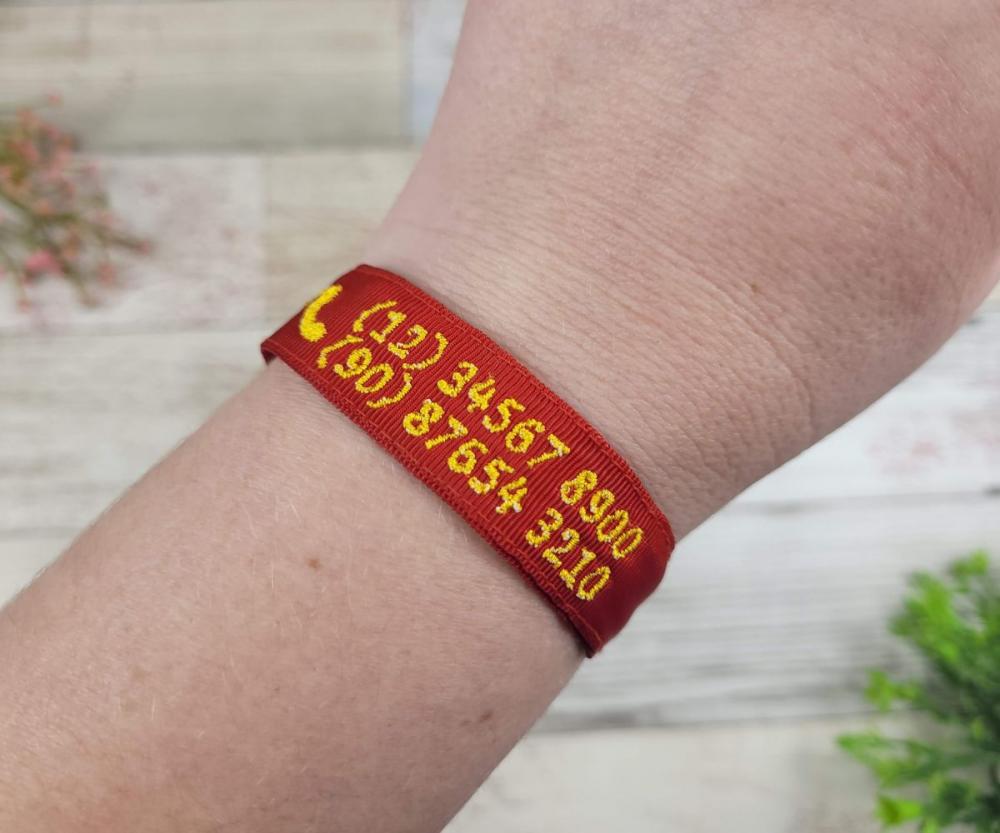 Pulseira de Identificação Infantil Personalizada – Nome e Tel