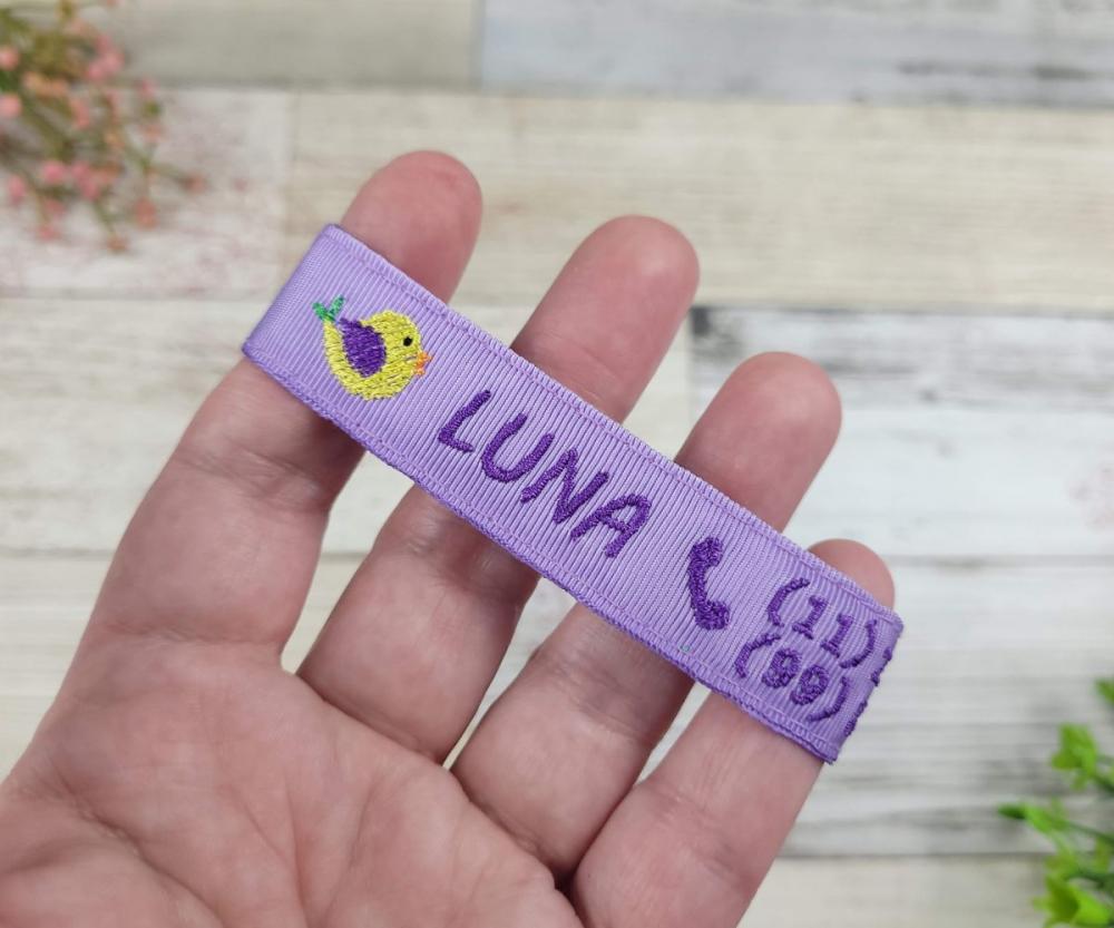 Pulseira de Identificação Infantil Personalizada – Nome e Tel