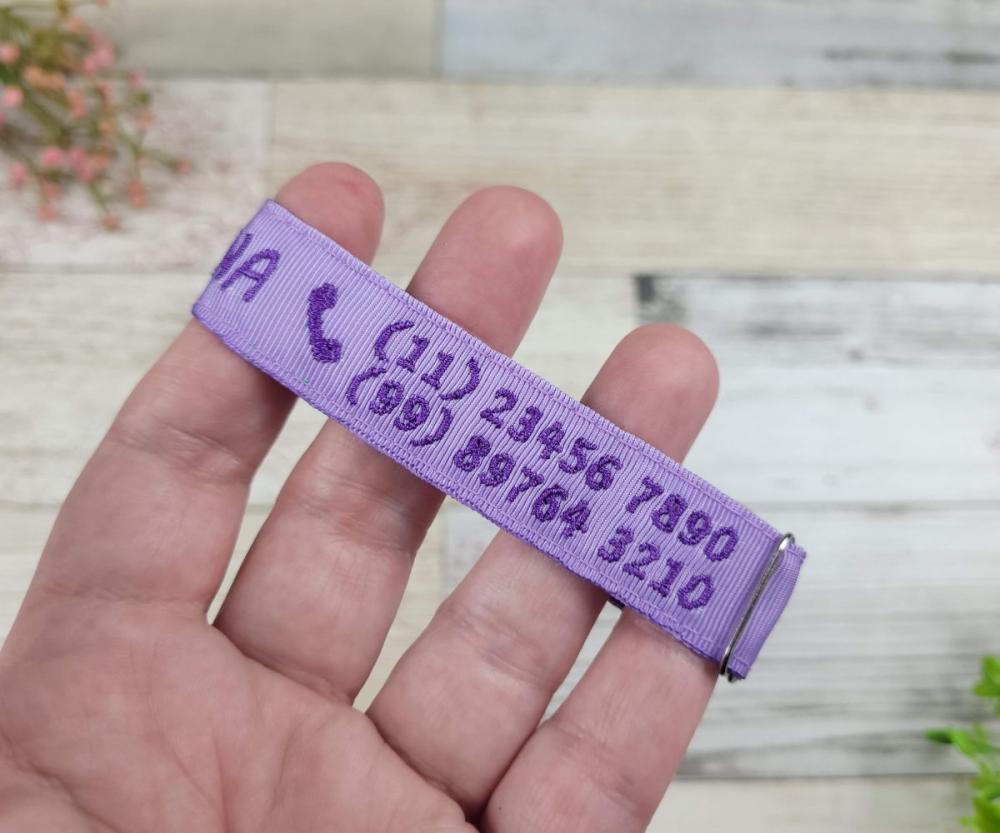 Pulseira de Identificação Infantil Personalizada – Nome e Tel