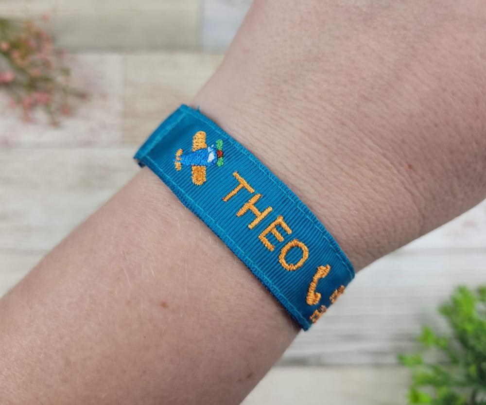 Pulseira de Identificação Infantil Personalizada – Nome e Tel