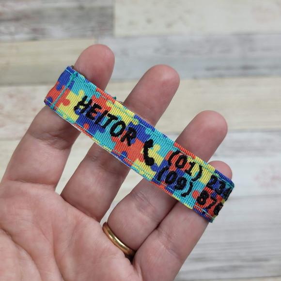Pulseira de Identificação Infantil Autismo Tea - Preta