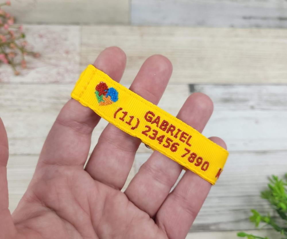 Pulseira de Identificação com Alerta Médico - Amarelo