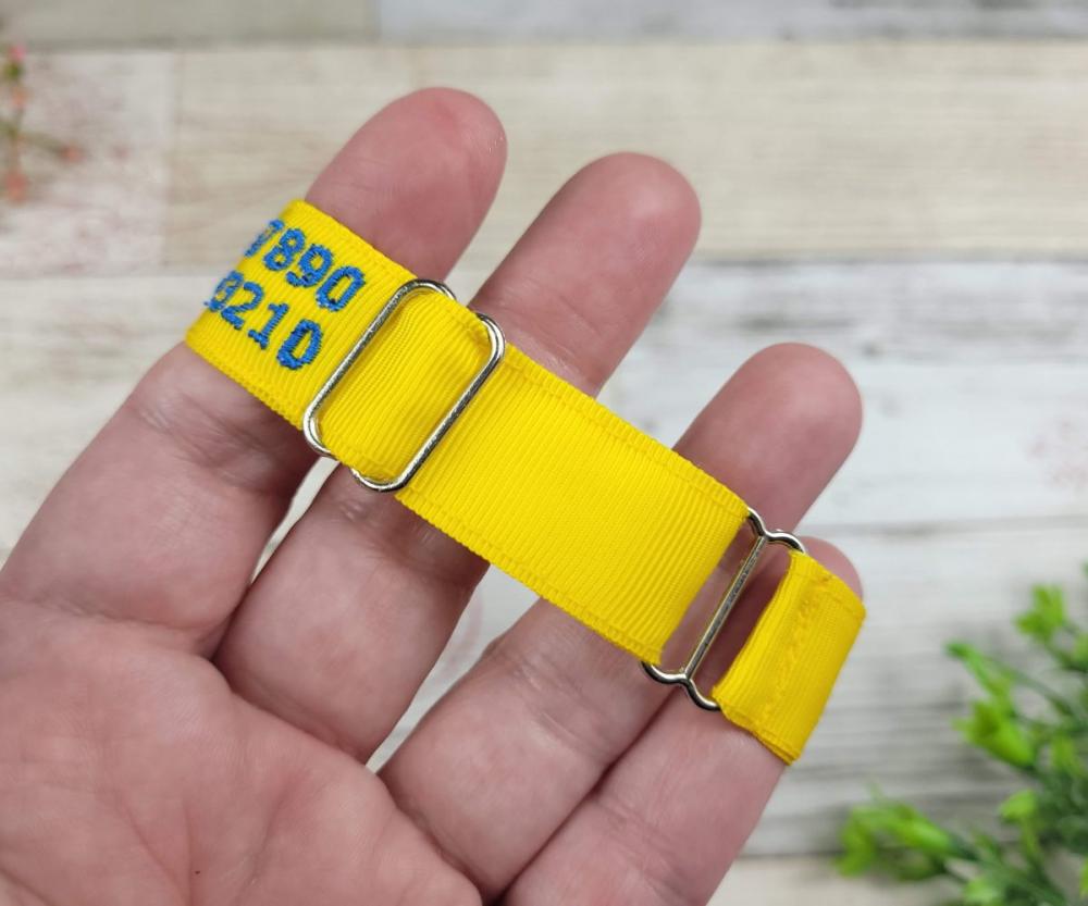 Pulseira de Identificação Personalizada - Amarela