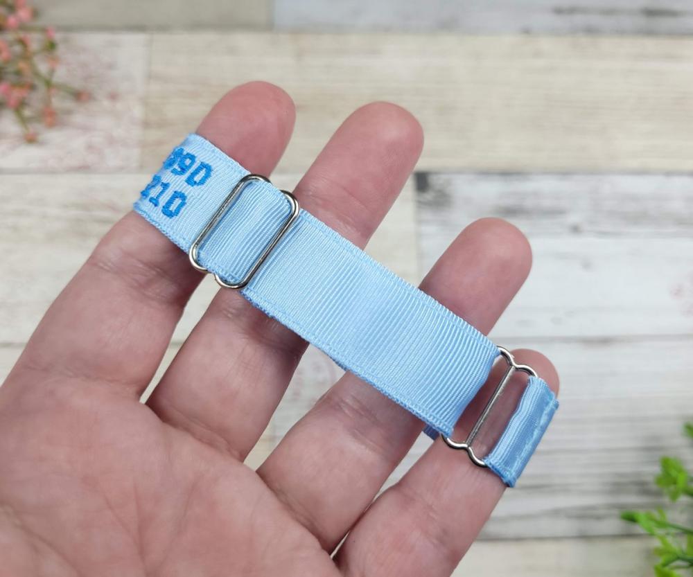 Pulseira de Identificação Personalizada - Azul Bebê