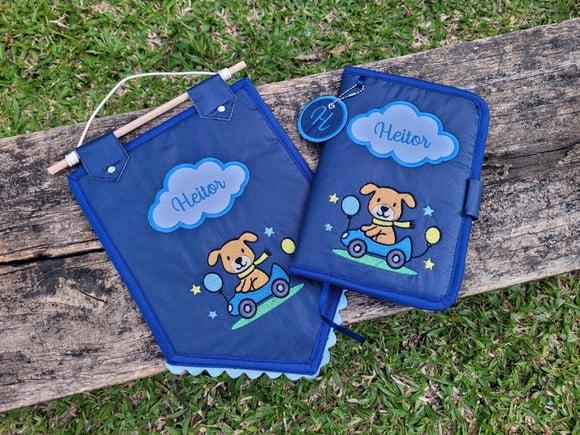 Kit Capa de Caderneta de Vacinação+ Flâmula Maternidade