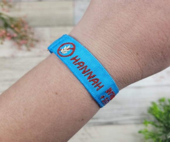 Pulseira de Identificação com Alerta Médico - Azul Turquesa