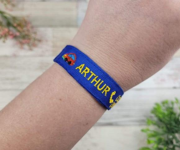 Pulseira de Identificação Infantil Bordada - Azul Royal