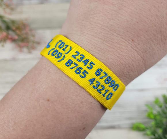 Pulseira de Identificação Personalizada - Amarela