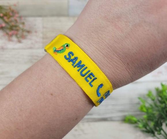 Pulseira de Identificação Personalizada - Amarela