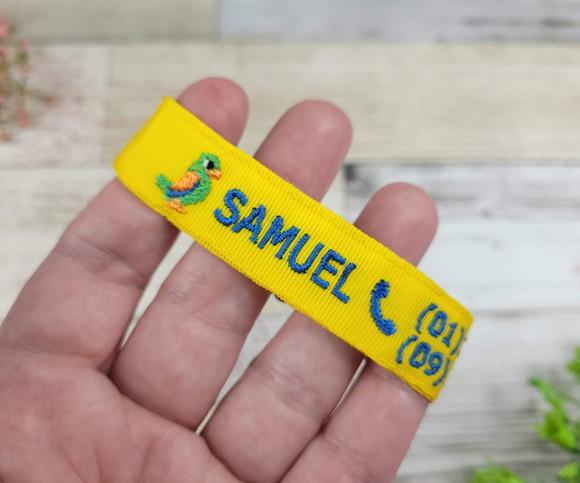 Pulseira de Identificação Personalizada - Amarela