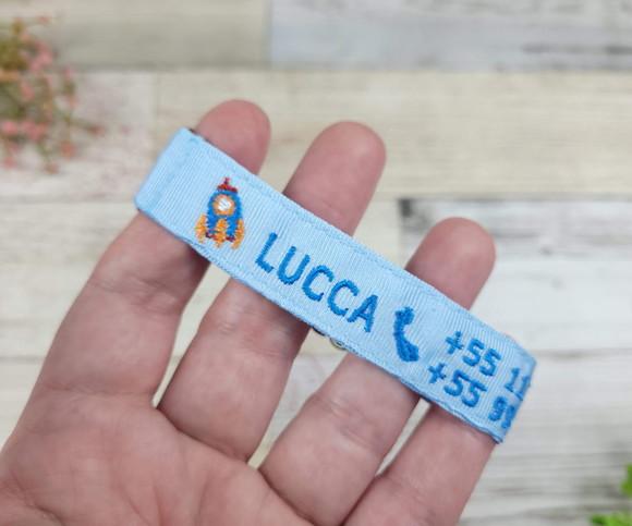 Pulseira de Identificação Personalizada - Azul Bebê