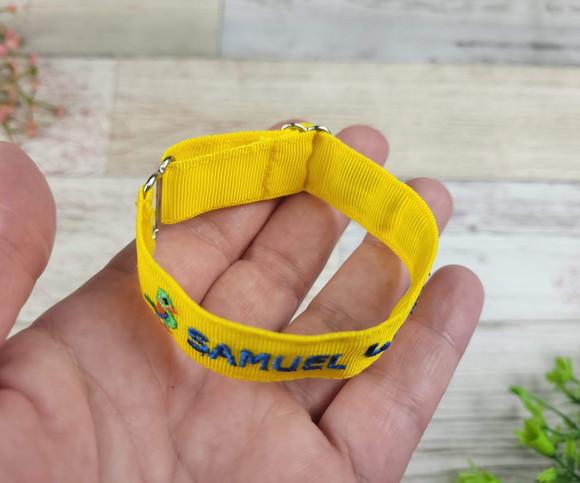 Pulseira de Identificação Personalizada - Amarela