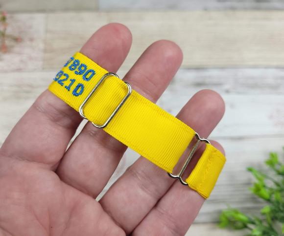 Pulseira de Identificação Personalizada - Amarela