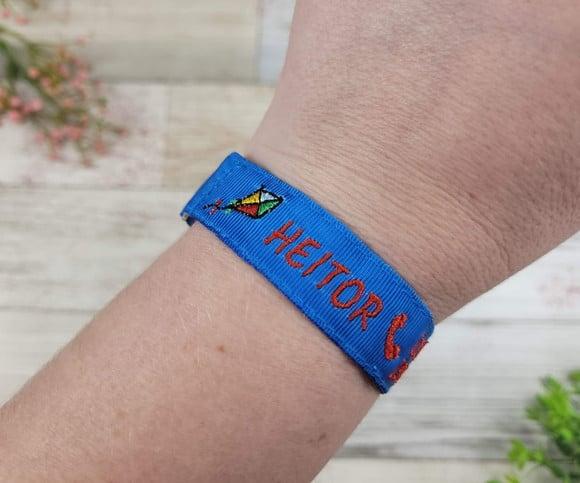 Pulseira de Identificação Personalizada - Azul Royal