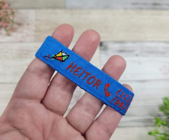 Pulseira de Identificação Personalizada - Azul Royal