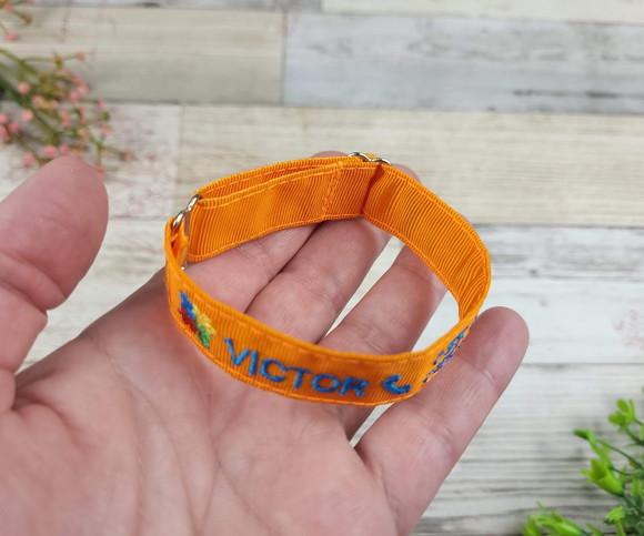 Pulseira de Identificação Personalizada - Laranja