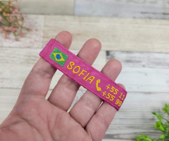 Pulseira de Identificação Personalizada - Rosa Pink