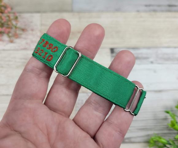 Pulseira de Identificação Personalizada - Verde Bandeira