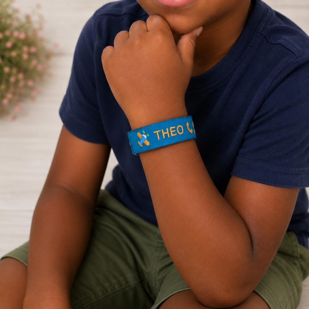 Pulseira de Identificação Personalizada - Azul Tifa