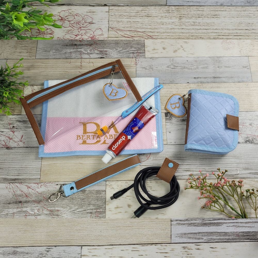 Kit Organizador Feminino Personalizado 5 Peças - Porta Higiene B
