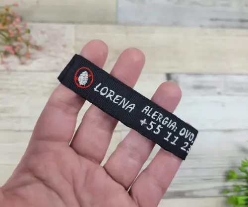 Pulseira de Identificação Infantil Personalizada – Nome e Tel