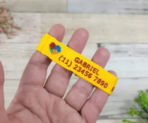 Pulseira de Identificação com Alerta Médico - Amarelo