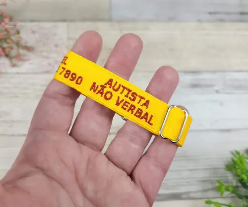 Pulseira de Identificação com Alerta Médico - Amarelo