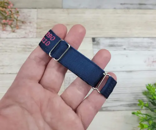 Pulseira de Identificação Personalizada - Azul Marinho