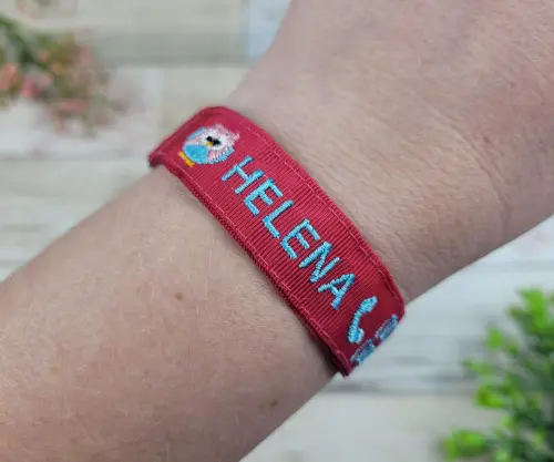 Pulseira de Identificação Personalizada - Rosa Pink
