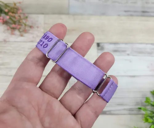 Pulseira de Identificação Personalizada - Lilás