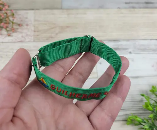 Pulseira de Identificação Personalizada - Verde Bandeira