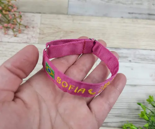 Pulseira de Identificação Personalizada - Rosa Pink