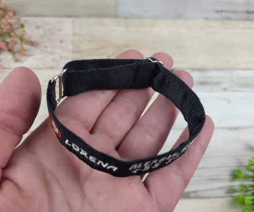 Pulseira de Identificação com Alerta Médico - Preto