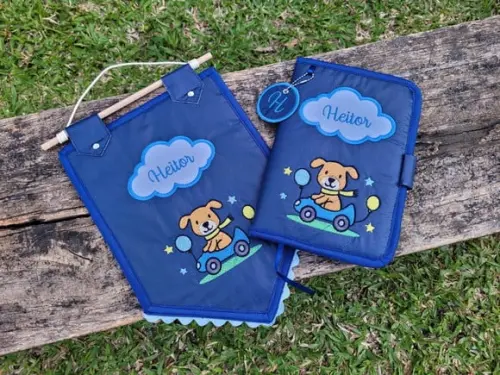 Kit Capa de Caderneta de Vacinação+ Flâmula Maternidade