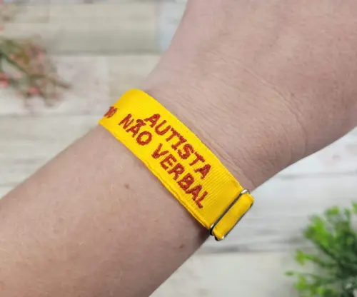 Pulseira de Identificação com Alerta Médico - Amarelo