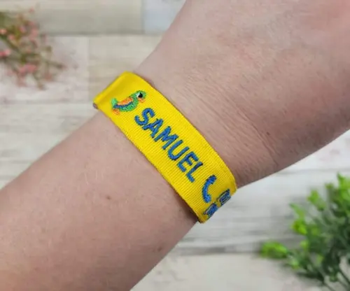 Pulseira de Identificação Personalizada - Amarela