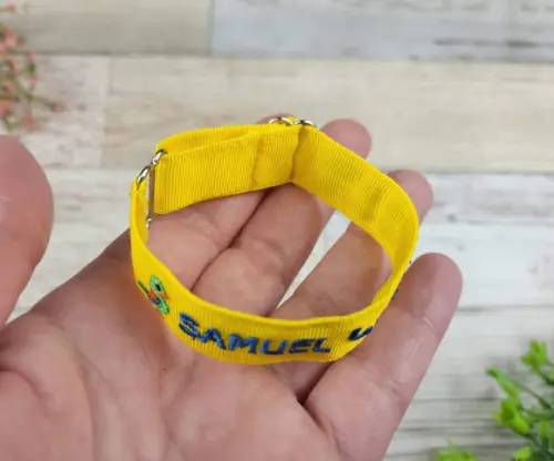 Pulseira de Identificação Personalizada - Amarela