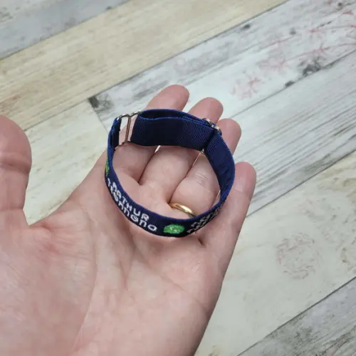 Pulseira de Identificação Personalizada - Azul Marinho