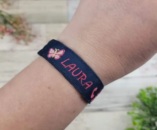 Pulseira de Identificação Personalizada - Azul Marinho