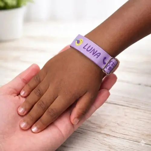 Pulseira de Identificação Personalizada - Lilás