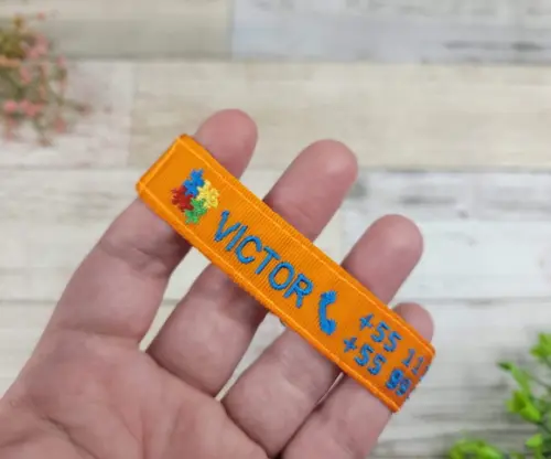 Pulseira de Identificação Personalizada - Laranja