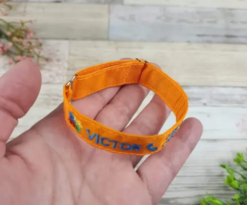 Pulseira de Identificação Personalizada - Laranja