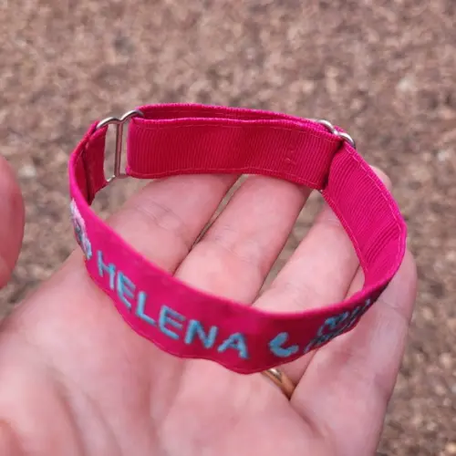 Pulseira de Identificação Personalizada - Rosa Pink